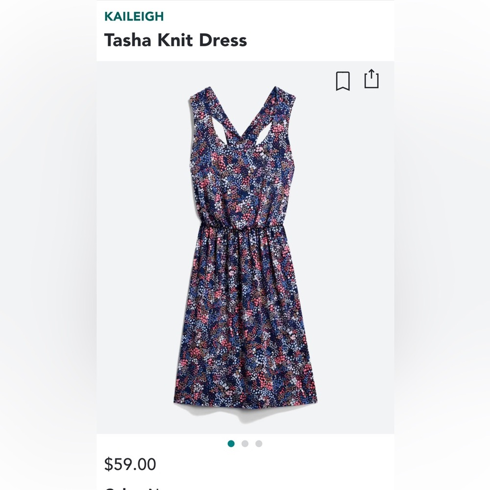Kaileigh Navy Floral Tasha Knit Mini Dress